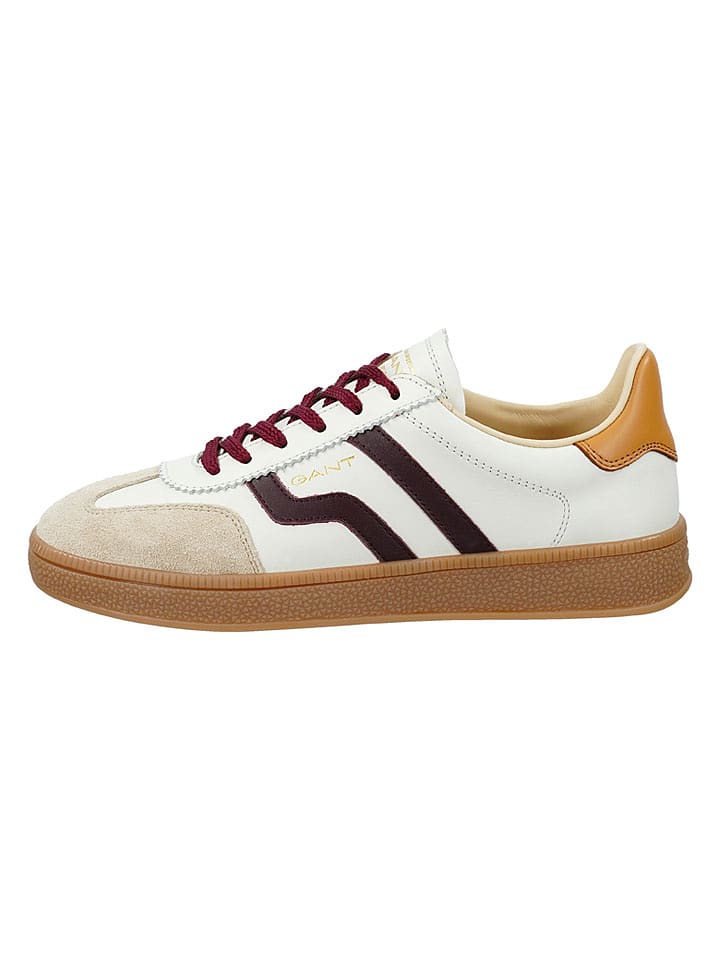 GANT Footwear Leder-Sneakers "Cuzima" in Creme/ Pflaume - 38