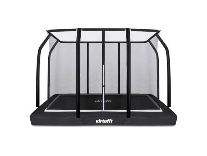VirtuFit Premium Inground Trampoline met Veiligheidsnet - Zwart - 183 x 274 cm