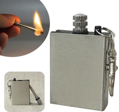 Inspire Daily Merch Waterproof Permanent Match Keychain Lighter Portable Survival Fire Starter For Camping & Emergency Use Waterproof Permanent Match Keychain Lighter Portable Survival Fire Starter For Camping & Emergency Use