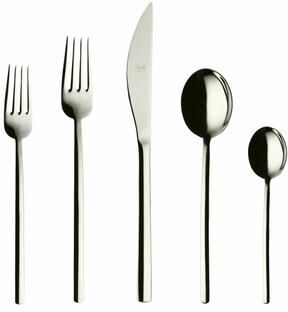 Mepra Due Champagne 5-piece Stainless Steel w/PVD Titanium Coating Flatware Set
