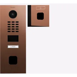 DoorBird D2101FV EKEY sLine IP Video Türsprechanlage – Bronze-Optik (PVD)