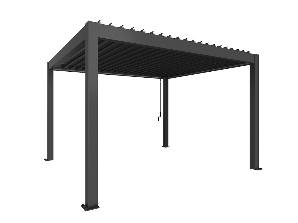BIOHORTGARTE Pergola Gr. 4 x 3,5 dunkelgrau-metallic 16964495