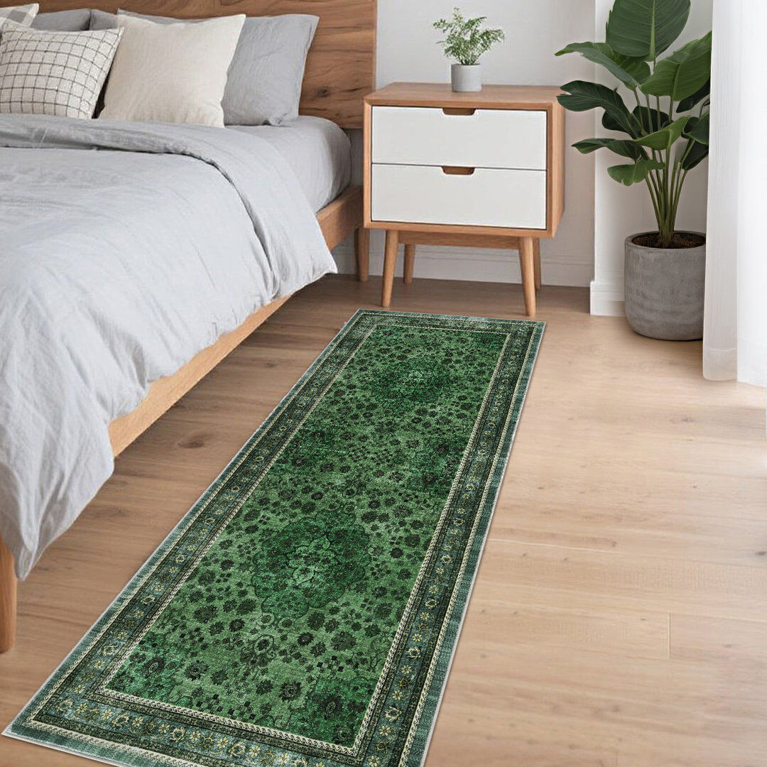 Langley Street Rectangle Striped Area Rug Green Rectangle 160 x 230 cm