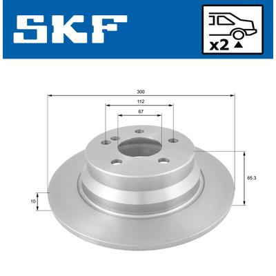 SKF Bremsscheibe VKBD 90072 S2 300mm 10mm für Mercedes