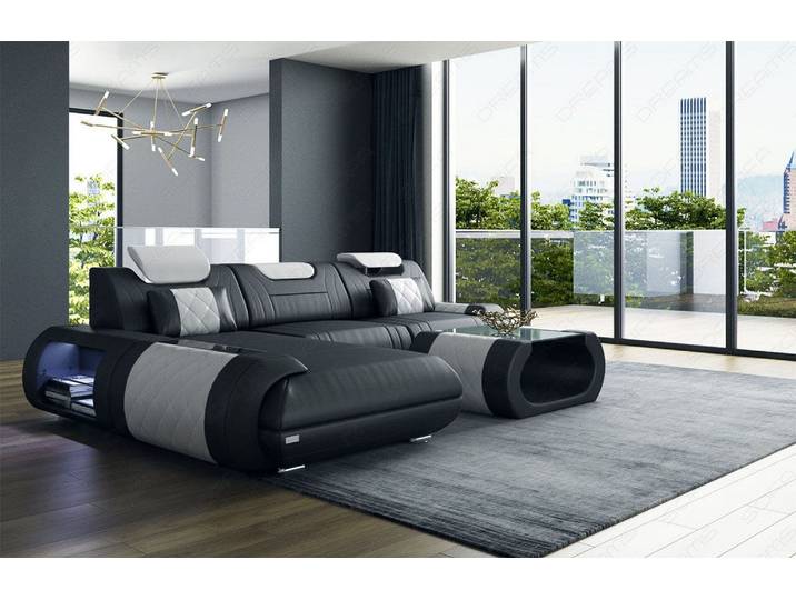 Ecksofa Rimini L-Form aus Leder