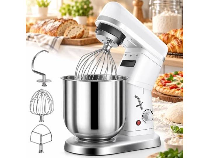 Elektrischer Standmixer mit 3 Geschwindigkeiten, 13,2 kg stabil Boden verhindert Wackeln, geeignet for Pizzateig-Backwaren