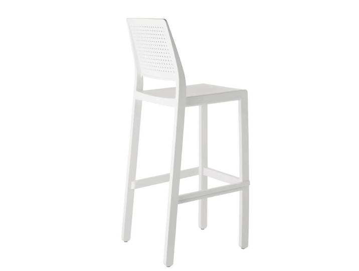 Tabouret design en plastique blanc