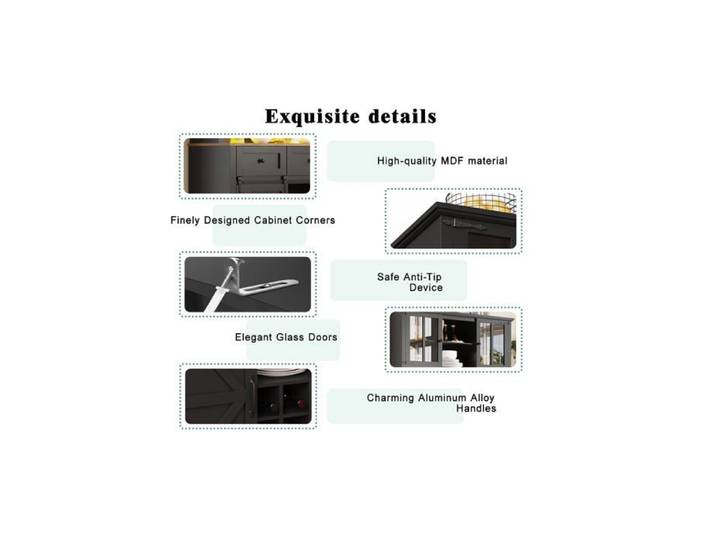 Meuble de cuisine Logidon 105 x 38 4 x 180 cm noir éclairage LED