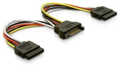 Delock Strom Anschlusskabel 0.15 m Mehrfarbig