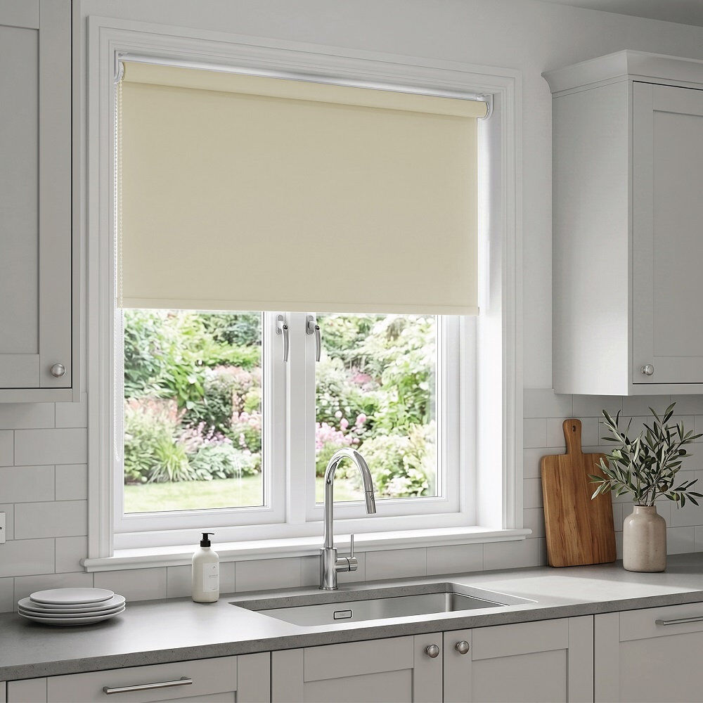 Symple Stuff Thermal Blackout Roller Blind – Trimmable Cut-to-Size Window Blind Cappuccino 210 cm L x 210 cm W