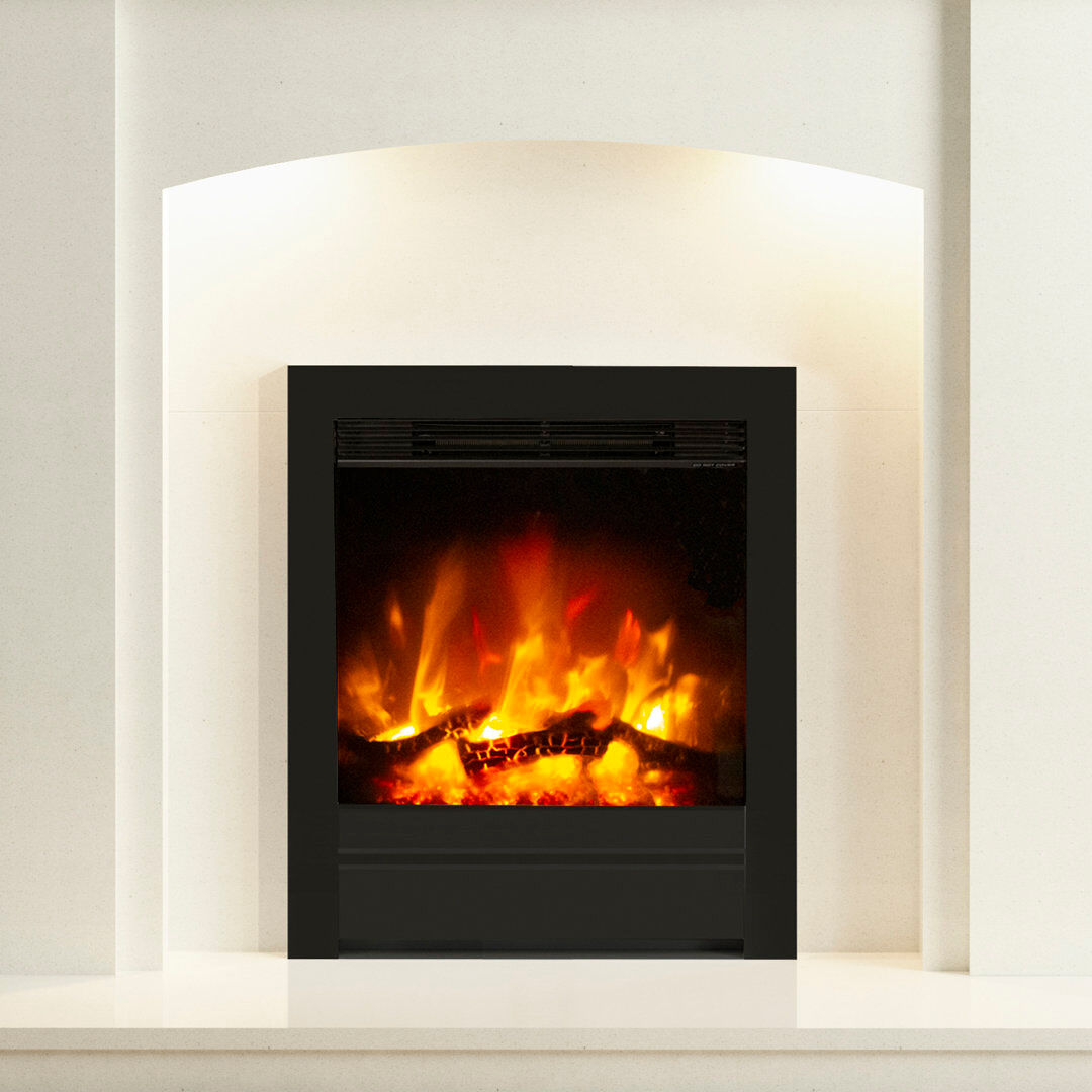 Flare Beam 16" Inset Electric Fire Matt Black