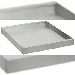 PROREGAL Dichtgeschweißter Wannenboden, Auffangwanne für 50cm-Breite-Gefahrstoffschrank, 10L, HxBxT 5x41,5x47cm, Verzinkt