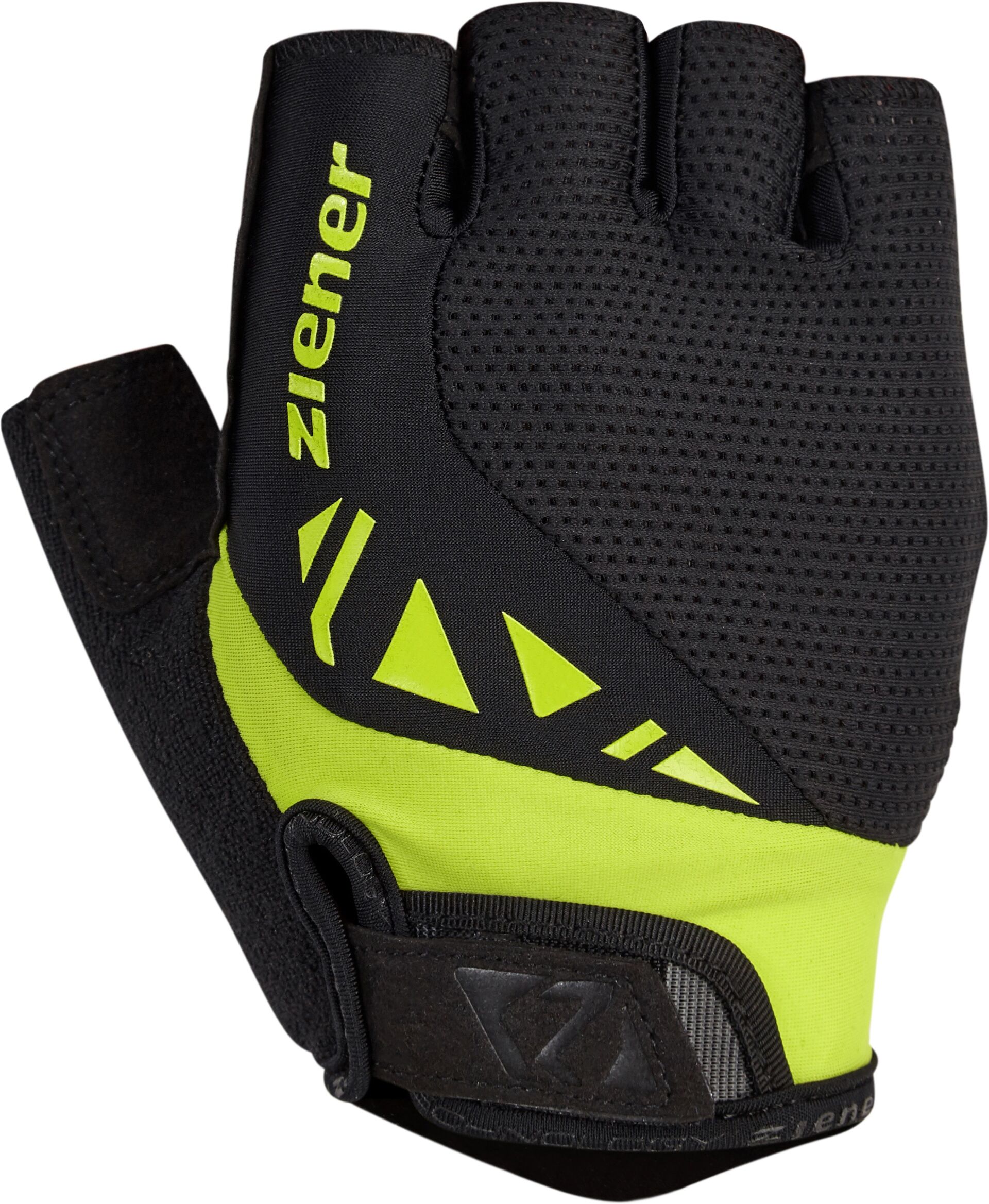 Fahrradhandschuhe ZIENER "CLAASS-Z", Herren, Gr. 7.5, grün (lime grün), Materialmix, Handschuhe Fahrradhandschuhe lime grün 7.5