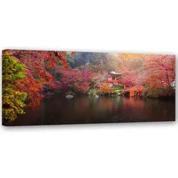 LEINWANDBILD Japan in Herbstfarben 90x30cm