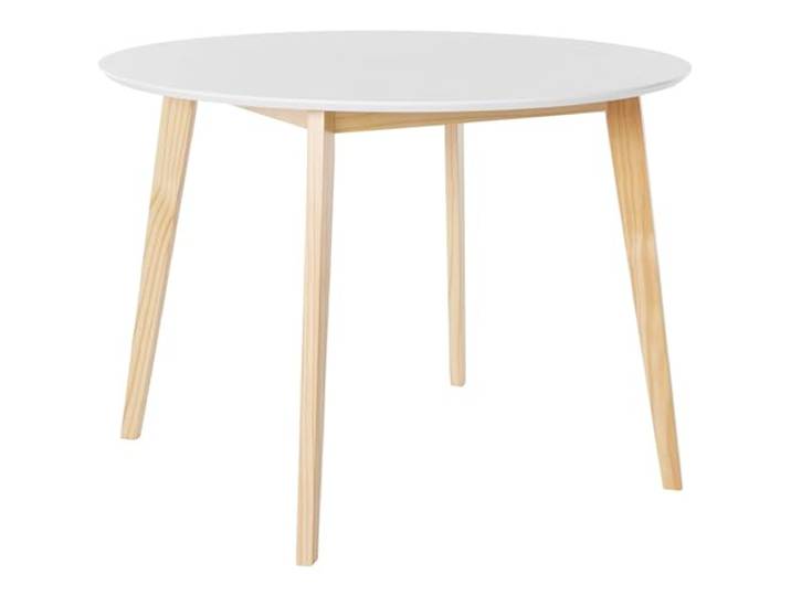 Cody Runder Esstisch Weiß, Ø 105 x 76 cm, moderner Esstisch aus MDF mit runder Tischplatte, Küchentisch für Esszimmer, Küche und kleine Wohnräume