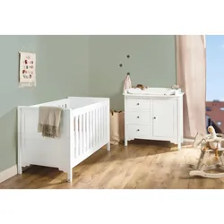 Pinolino 2-tlg. Babyzimmer Chalet breit, weiss