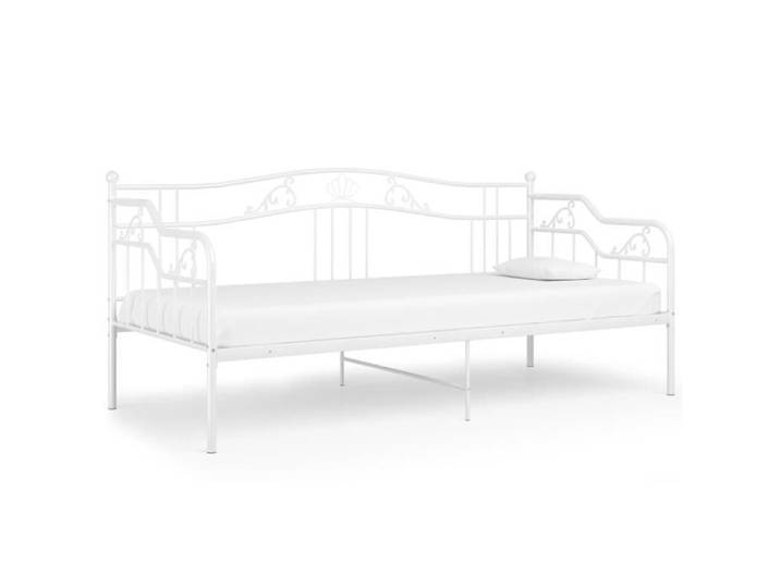 Canapé-lit Blanc Métal OVONNI - Structure de lit 90x200cm - Contemporain Design