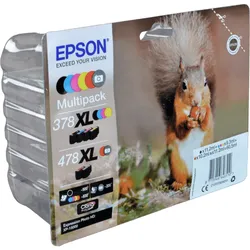 6 Epson Tinten C13T379D40 Multipack KCMY GY R 378XL/478XL