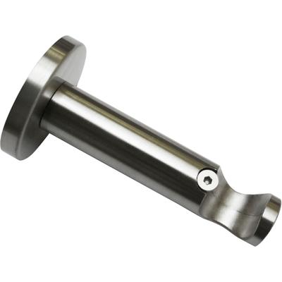 Wandträger "Träger offen für Ø 20 mm", silber (edelstahl, optik), SCHÖNER WOHNEN-KOLLEKTION, Gardinenstangenhalterungen, Serie Einzelprogramm Leon Ø 20 mm