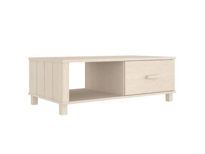 Couchtisch Hamar aus massivem Kiefernholz, 100 x 55 x 35 cm, Honigbraun, mit Schublade
