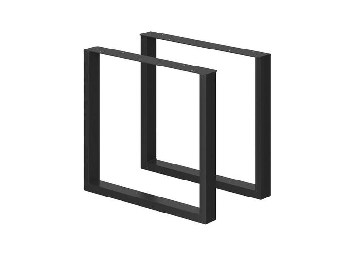 Vicco Tischbeine Schwarz 80 x 72 cm Quadratisch, Metall, Rechteckig, 80x72x8 cm, Esszimmer, Esstische