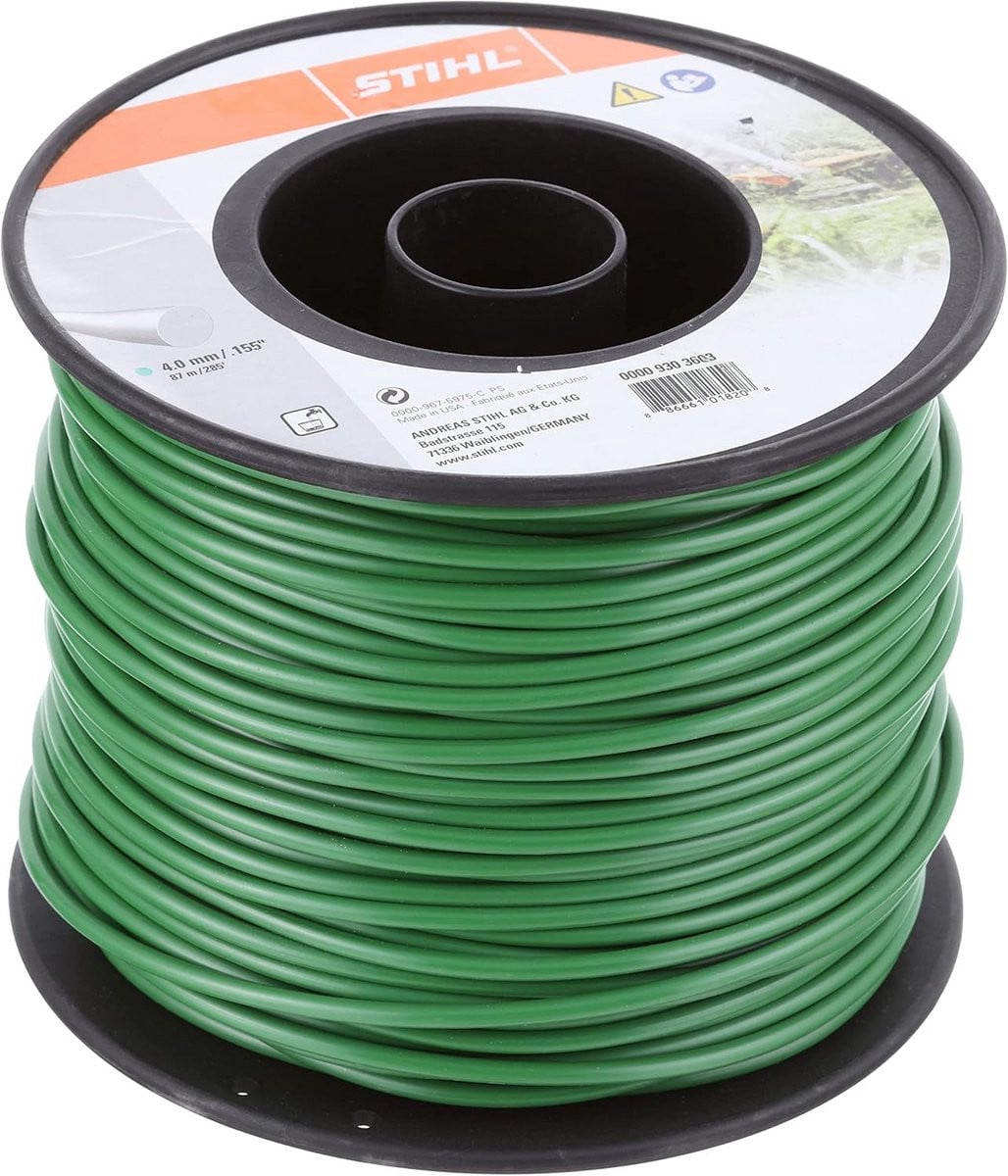 Maaidraad Rond Groen - Nylon Trimmerdraad voor Gazononderhoud - 4mm x 87m