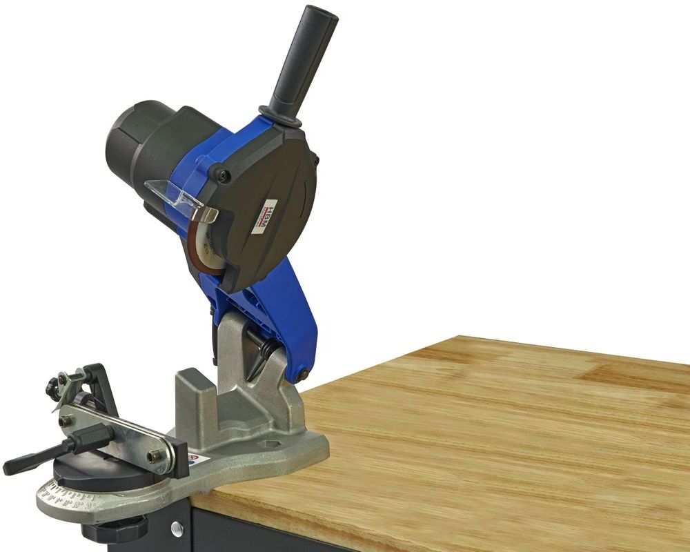 Affilatore di catene HBM – 220W, pietra di affilatura di precisione, angolo regolabile
