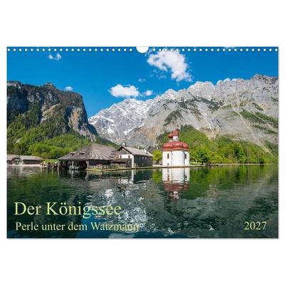 Der Königssee Perle unter dem Watzmann (Wandkalender 2027 DIN A3 quer), CALVENDO Monatskalender