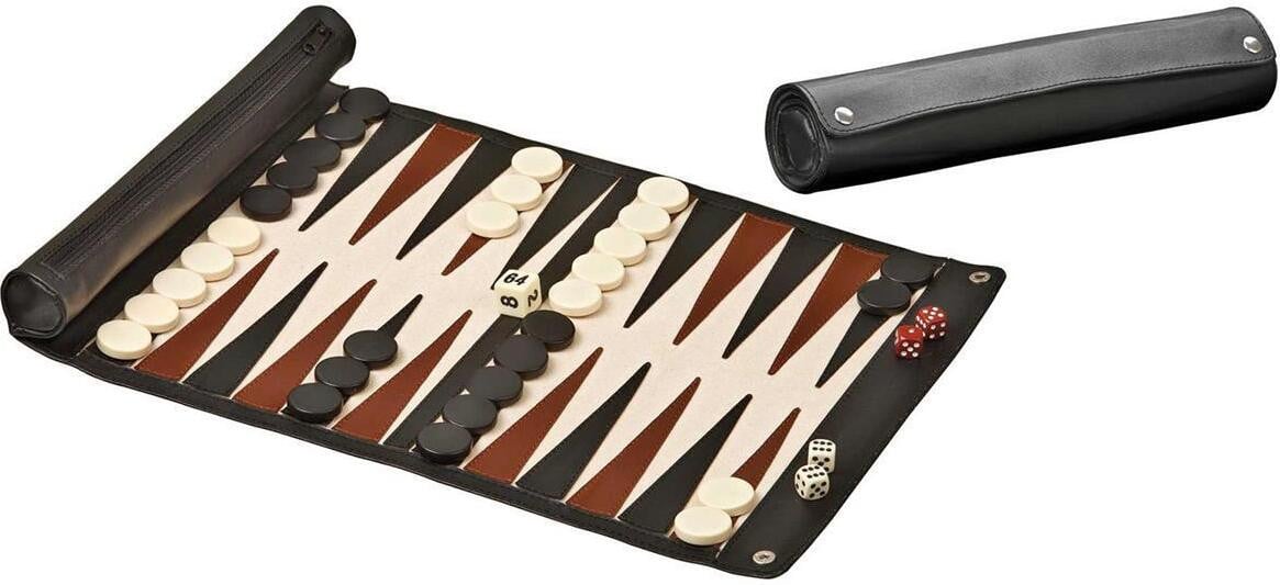 Philos Backgammon inklapbaar speelveld van kunstleer (1713)