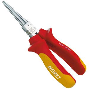 Hazet Rundzange 1826VDE-22, Langbeckzange, VDE-geprüft, 160mm, lange Backen, verchromt, Mehrkomponentengriffe isoliert