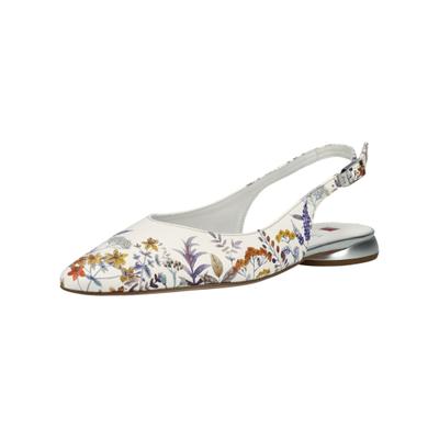Ballerina HÖGL "Högl Ballerinas Nappaleder", Damen, Gr. 38, bunt (weiß), Nappaleder, Schuhe Ballerina