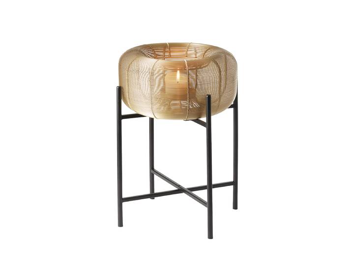 Design Windlicht „Balzac“ Gold, Schwarz Ø 33 x 46 cm Philippi