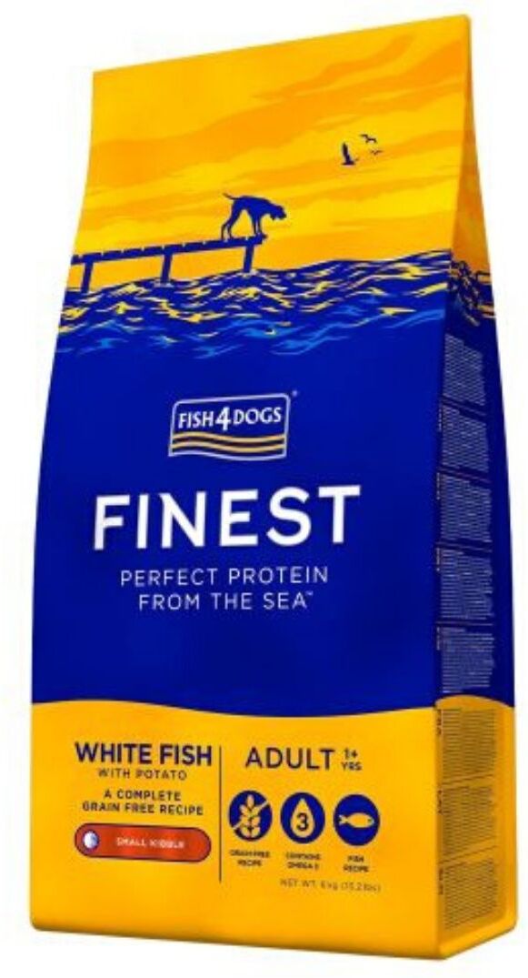 Fish4Dogs Sacco da 12 Kg Finest Adult SMALL Pesce Bianco per Cani Adulti