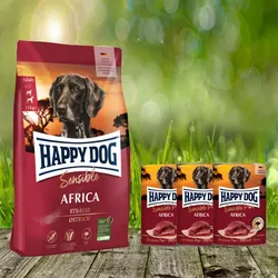 Happy Dog Supreme Sensible Africa 12,5 kg + Happy Dog Sensible Pure Africa 3 x 400 g