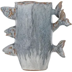 Bloomingville, Vase, - Tace Vase - Blau - Steingut