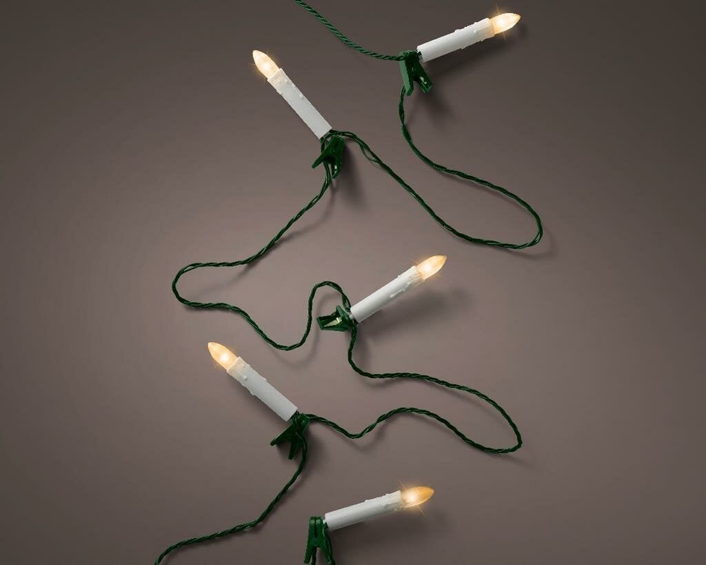 Lumineo Kerstverlichting Kaars met 16 Klassiek Warme Lampjes