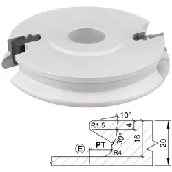 Aigner PM-Griffmuldenfräser HW C557-1E 125x25x30mm Z2 Profil "E" - C557-1E