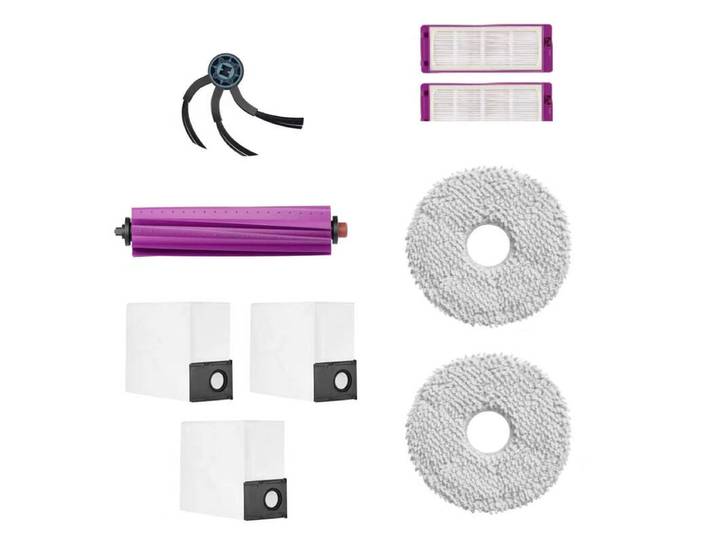 Eureka J15 Pro Ultra Accessoireset: Zijborstel x1, Dweilpads x2, Rolborstel x1, HEPA-filter x2, Stofzakken x3
