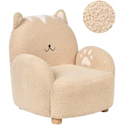KINDERSESSEL Katze Bouclé Beige Zoar