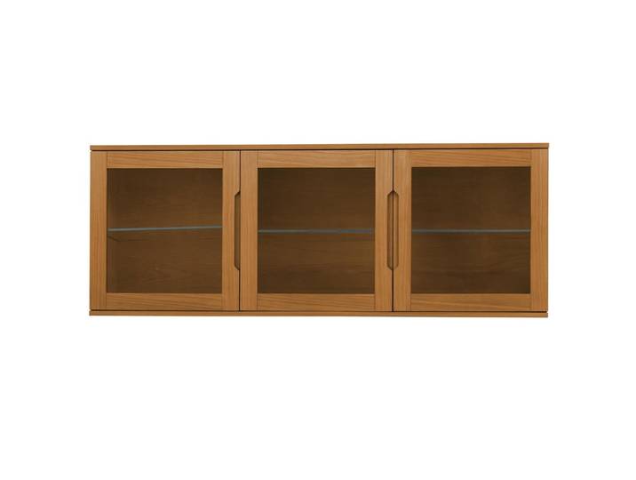 Wandschrank Kerteminde 160 cm - Echtholzfurnier Wildeiche mit LED-Beleuchtung