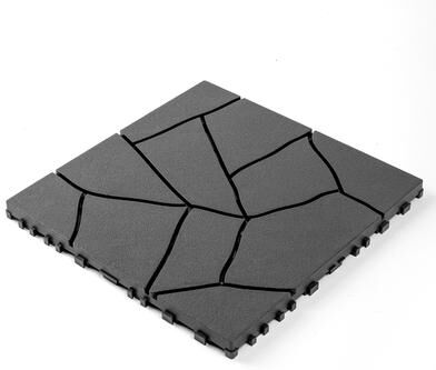 Kodotan sofa "12"" Patio Deck Tiles, DIY Module Interlocking Decking Tiles Floor Tile,Easy and Quick Installation Court Tiles, 44pcs"