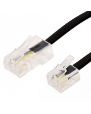 Helos Telefonkabel RJ-45 4-PIN M bis RJ-11 M 6 m Schwarz (014154)
