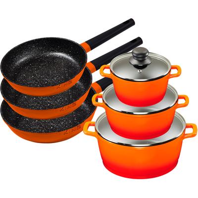 Topf-Set KING "Shine Orange", orange, Töpfe, Induktion