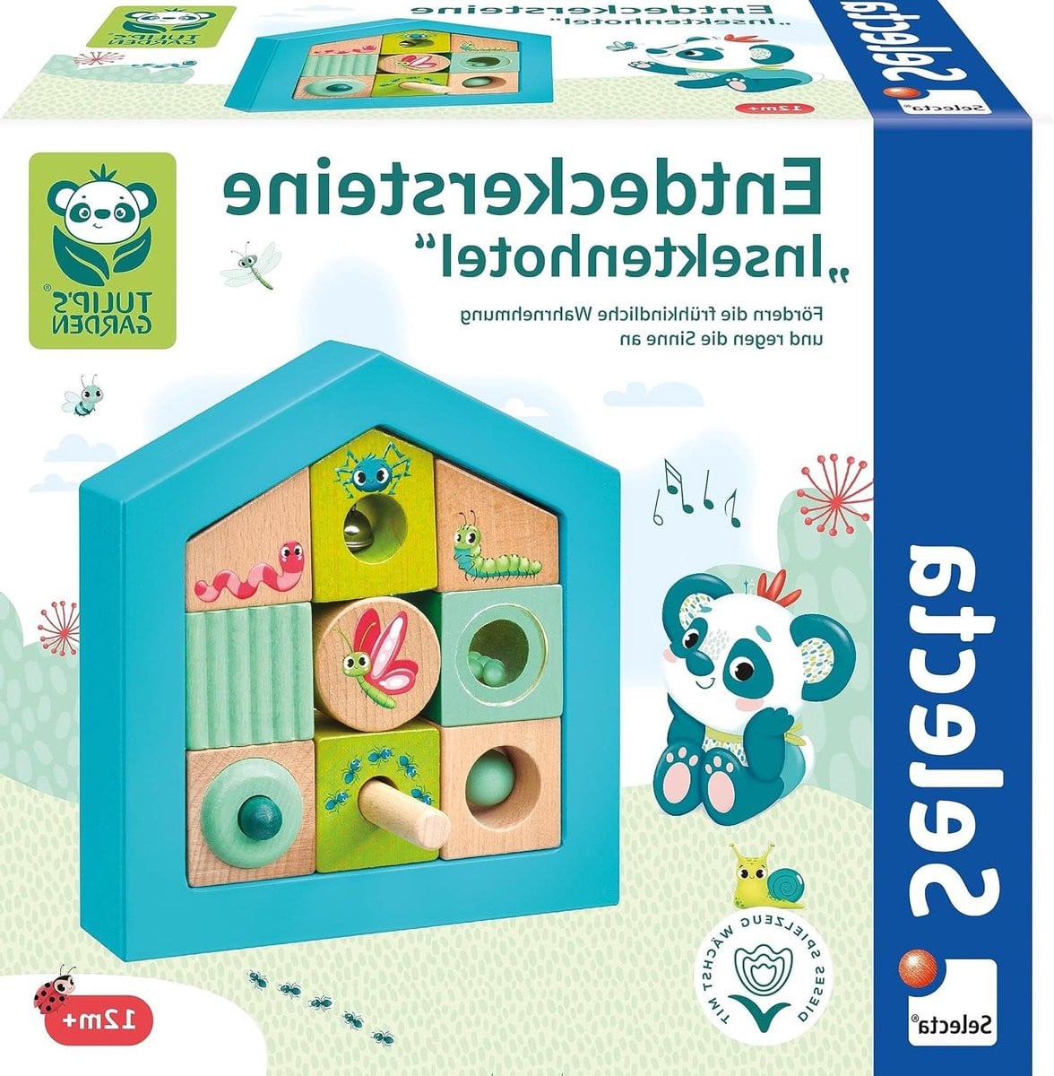 Tulips Garden Ontdekkingsstenen Insectenhotel - 11 stuks van hout - Educatief speelgoed