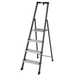 Krause Stehleiter »MONTO Securo« 4 Stufen silber, 160 cm