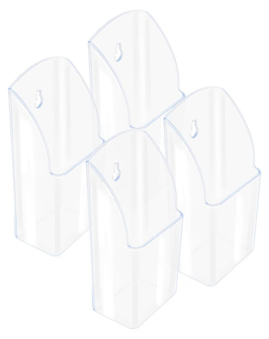 Dripio Transparante wandhouder set van 4 organizer opbergdoos