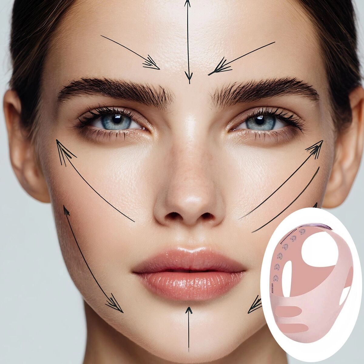 INF Schlafende Facelift-Maske Beige