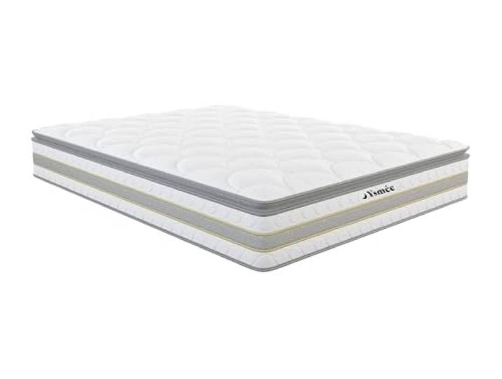 Vente-unique DREAMEA Taschenfederkernmatratze mit Ã Â ÂÂ Ã Â ÂÂ bermatratze - 1 Zone - Härtegrad 2-160 x 200 cm - Canterbury