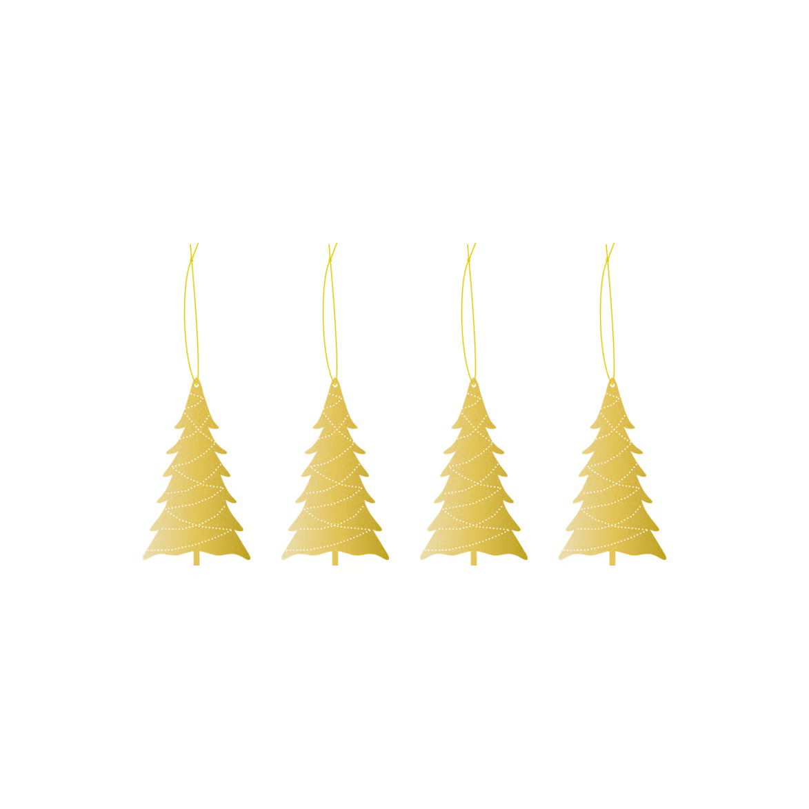 Cooee Design Kersthanger Tree messing 4-pack