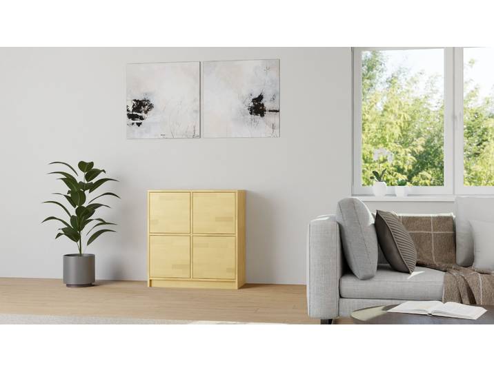 Elegante Schubladenkommode Buche Natur geölt
